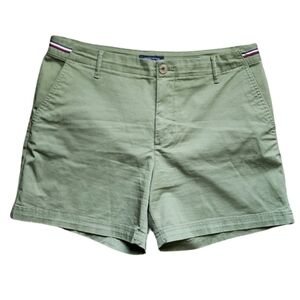 Tommy Hilfiger Women's Olive Green Classic Stretch Preppy Chino Shorts Size‎ 10